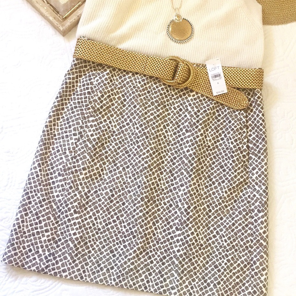 NWT LOFT Animal Print Skirt